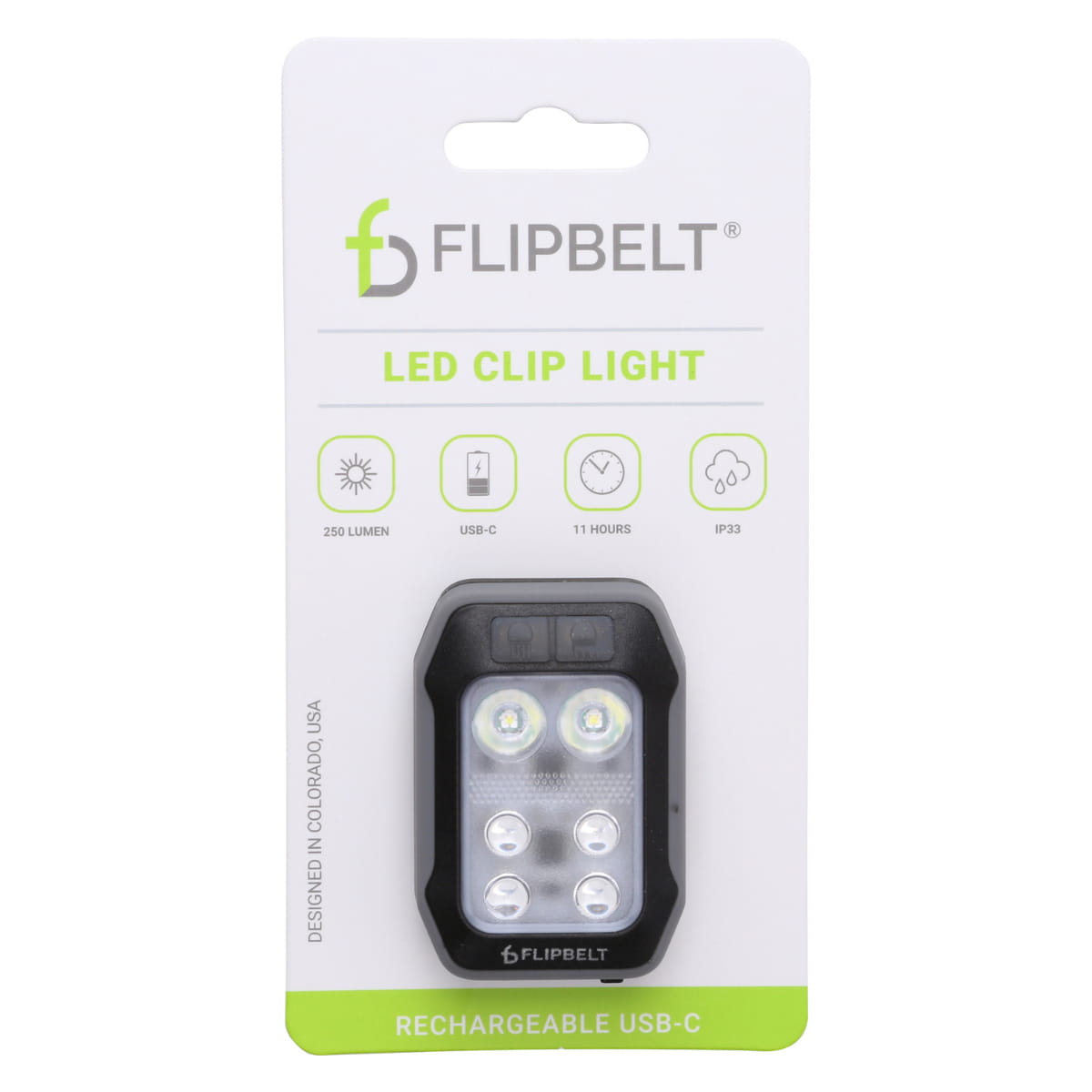 FlipBelt LED klipslys